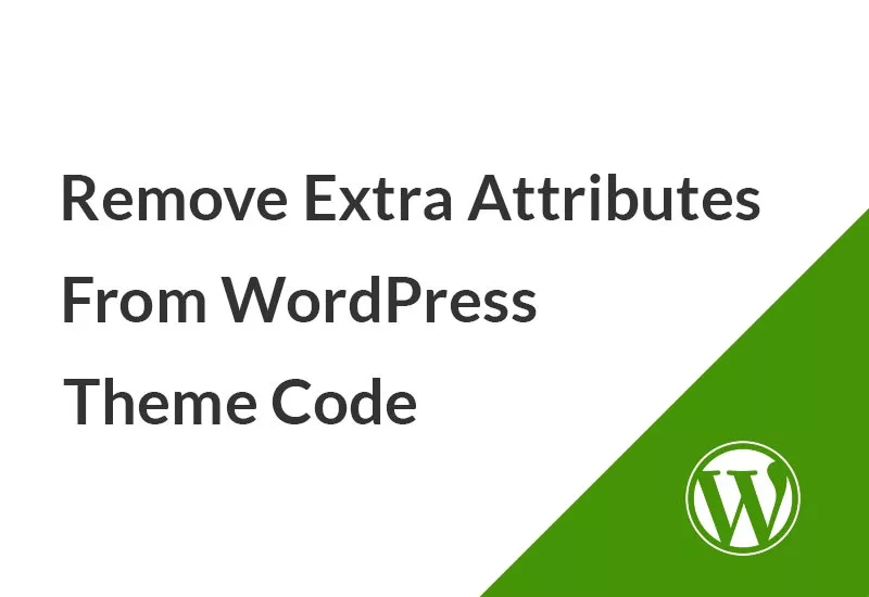 Remove Extra Attributes From WordPress Theme Code